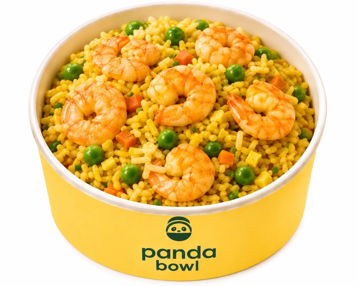 Riz sauté aux crevettes curry